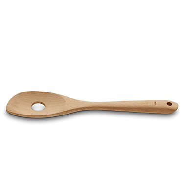 Pointed hole cooking spoon