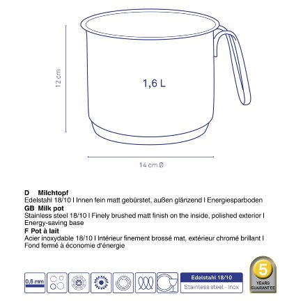 Milchtopf Flavoria 1,6 L