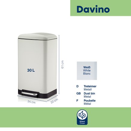 Pedal  bin Davino 30L