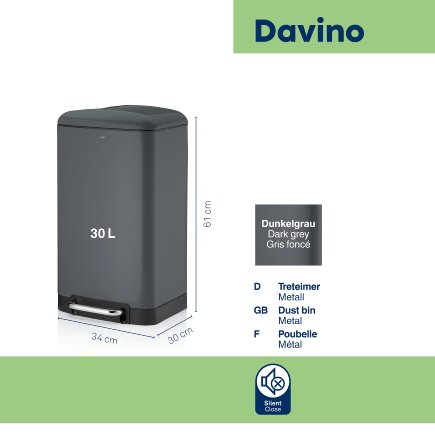 Pedal  bin Davino 30L