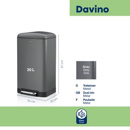 Pedal  bin Davino 30L