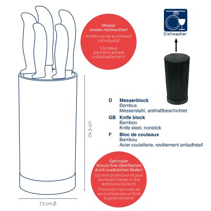 Knife block Barnet black