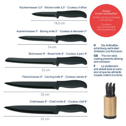 Knife block Barnet black