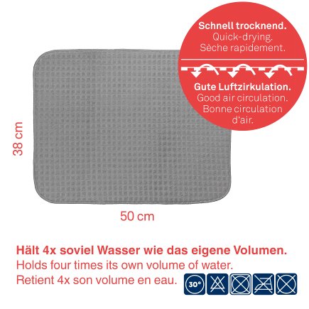 Drying mat grey