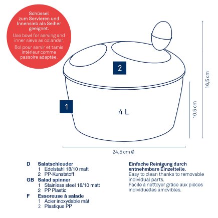Salad spinner Romy