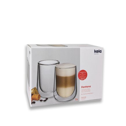 Latte-Macchiato glass Fontana set of 2