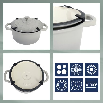 Roaster Calido Oval Gray