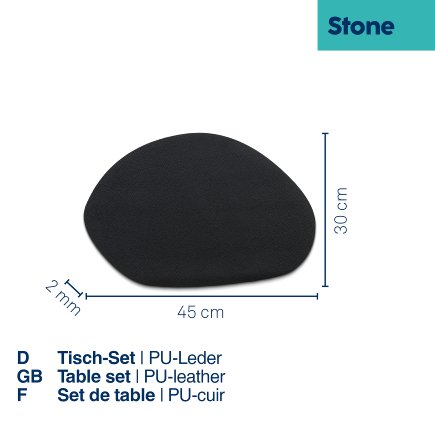 Placemat Stone light grey