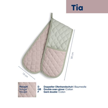 Double Oven glove Tia graphit