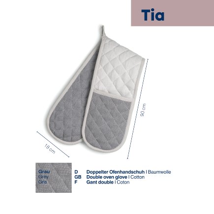 Double Oven glove Tia graphit