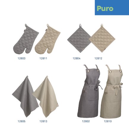 Oven glove Puro grey