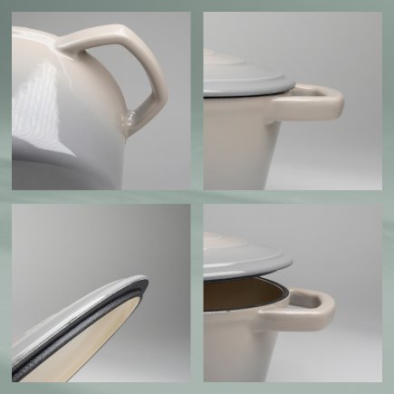Cocotte Calido Oval Gris