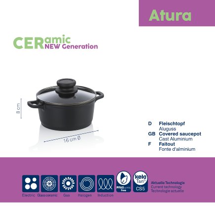 Covered saucepot Atura