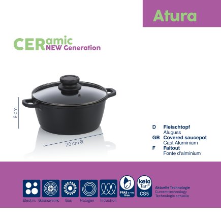 Covered saucepot Atura