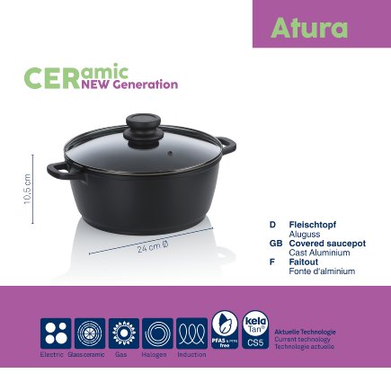 Covered saucepot Atura