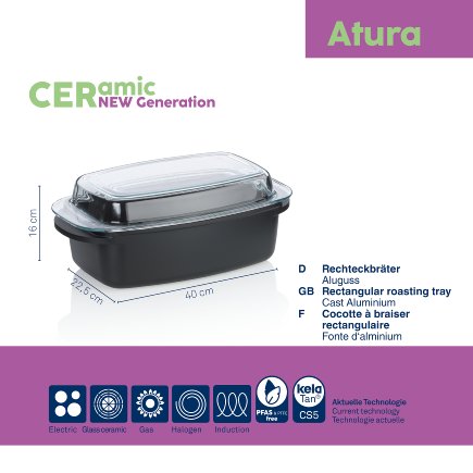 Rectangular roasting tray Atura