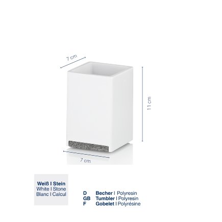 Becher Cube white