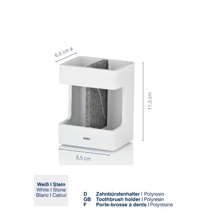Zahnbürstenhalter Cube white