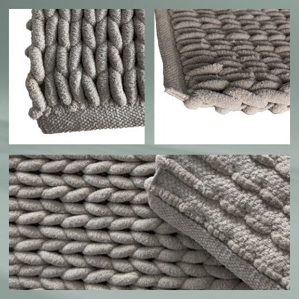 Tapis de bain Masha gris clair