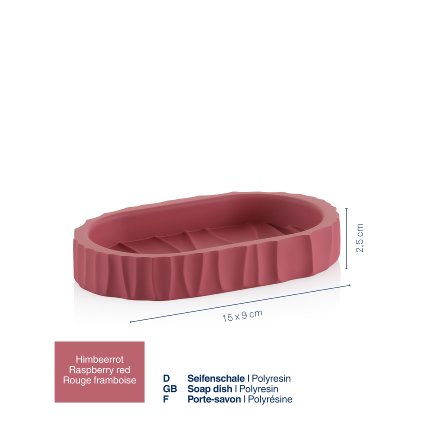 Soap dish Merida raspberry red