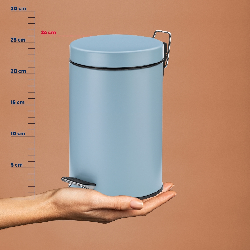 Tret Mülleimer Edelstahl 3 Liter mit Pedal Abfall Kosmetik Abfalleimer Bad  WC