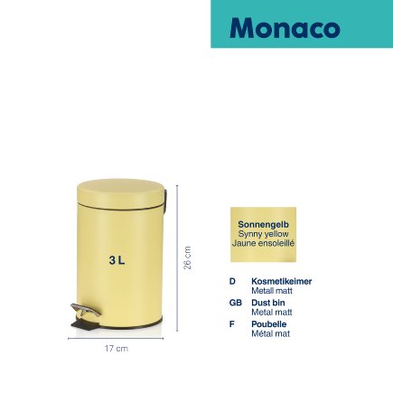 Cosmetic bin Monaco matt 3L