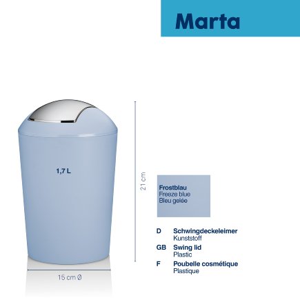 Schwingdeckeleimer Marta 1,7L