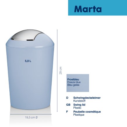 Schwingdeckeleimer Marta 5L