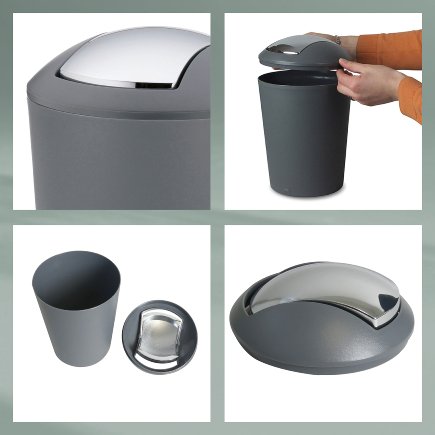 Swing lid bin Marta 5L