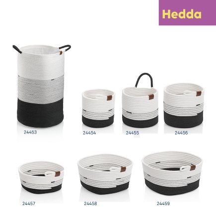 Laundry bag Hedda white-black