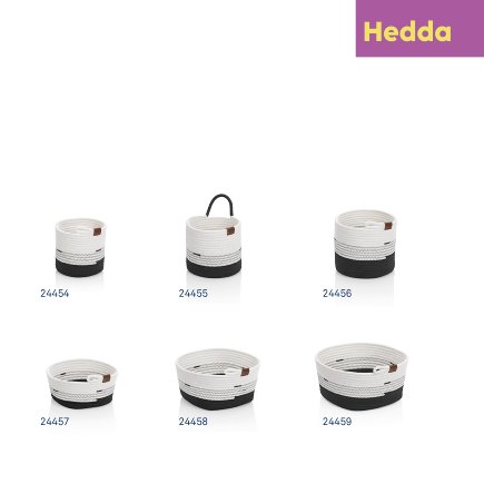 Basket Hedda white-black