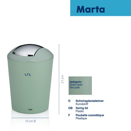 Schwingdeckeleimer Marta 1,7L