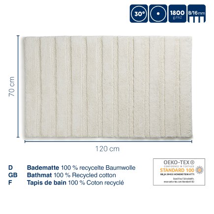 Tapis de bain Megan gris