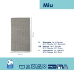Tapis de bain Miu gris granit
