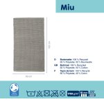 Tapis de bain Miu gris granit