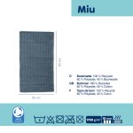 Tapis de bain Miu bleu fumée