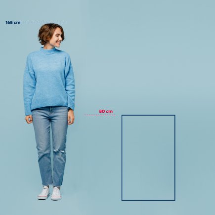 Tapis de bain Miu bleu fumée
