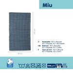 Tapis de bain Miu bleu fumée