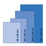Tapis de bain Miu bleu fumée