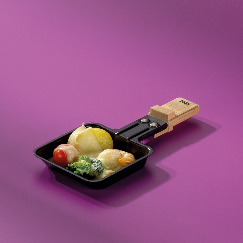 Kela Raclette Pfännchen Bedretto Stahl schwarz 18,0x8,5x2,5cm