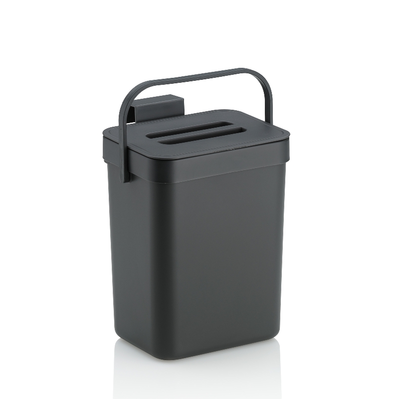 Kela Bio Abfalleimer Paulo Kunststoff dunkelgrau 15,5x12,0x20,5cm 2,3l