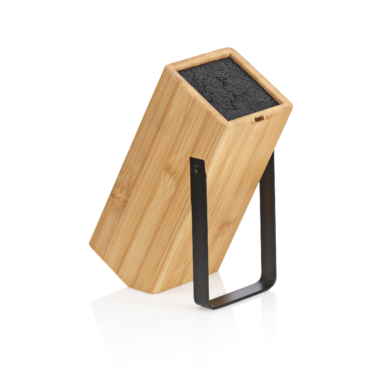 Kela Messerblock Kiril Bambus schwarz 20,0x10,0x24,0cm