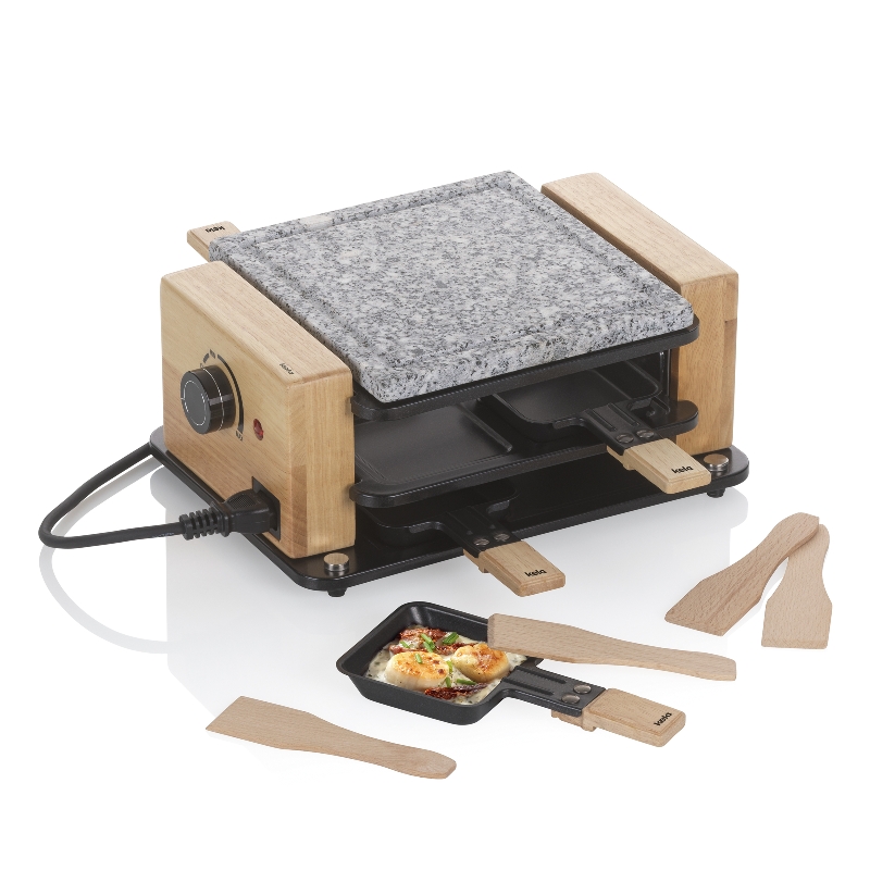 Kela Raclette/Stein Bedretto Granit schwarz 4Personen 29,5x21,0x12,5cm