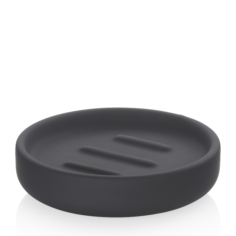 Kela Seifenschale Sana Keramik schwarz 3,0cm 11,5cmØ