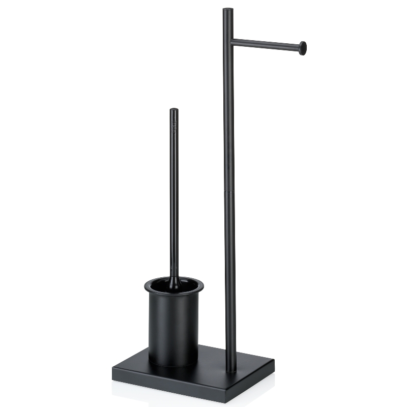 Kela Toilettengarnitur Devin Metall schwarz 23,0x18,0x68,0cm