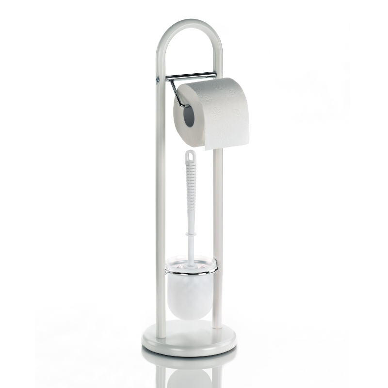 Kela Toilettengarnitur Linda Metall weiß 65cm 19cmØ