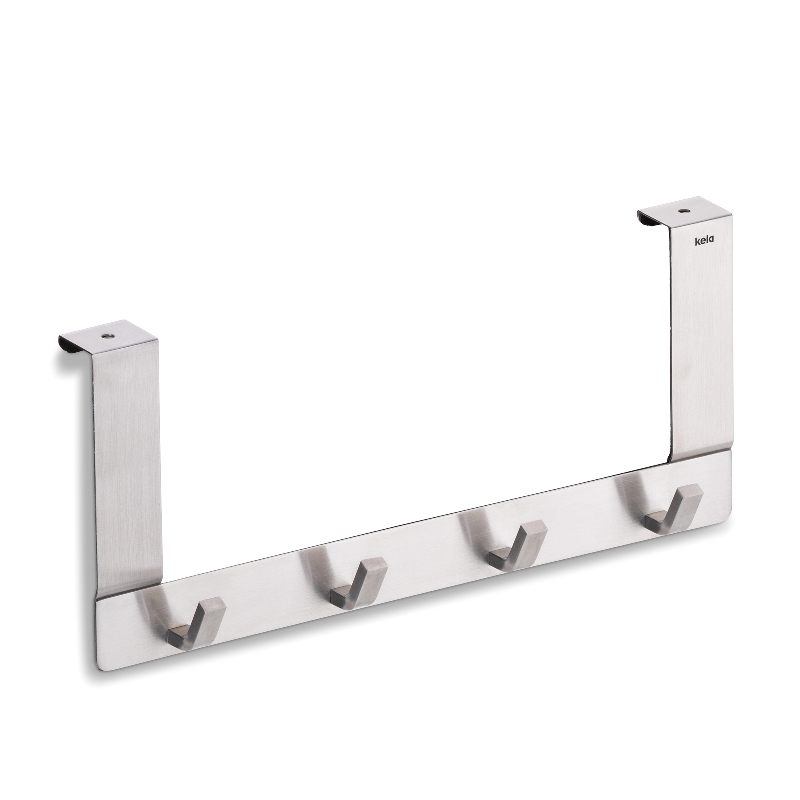 Kela Türgarderobe 4 Haken Colgar Edelstahl silber matt 30,0x13,0x2,5cm
