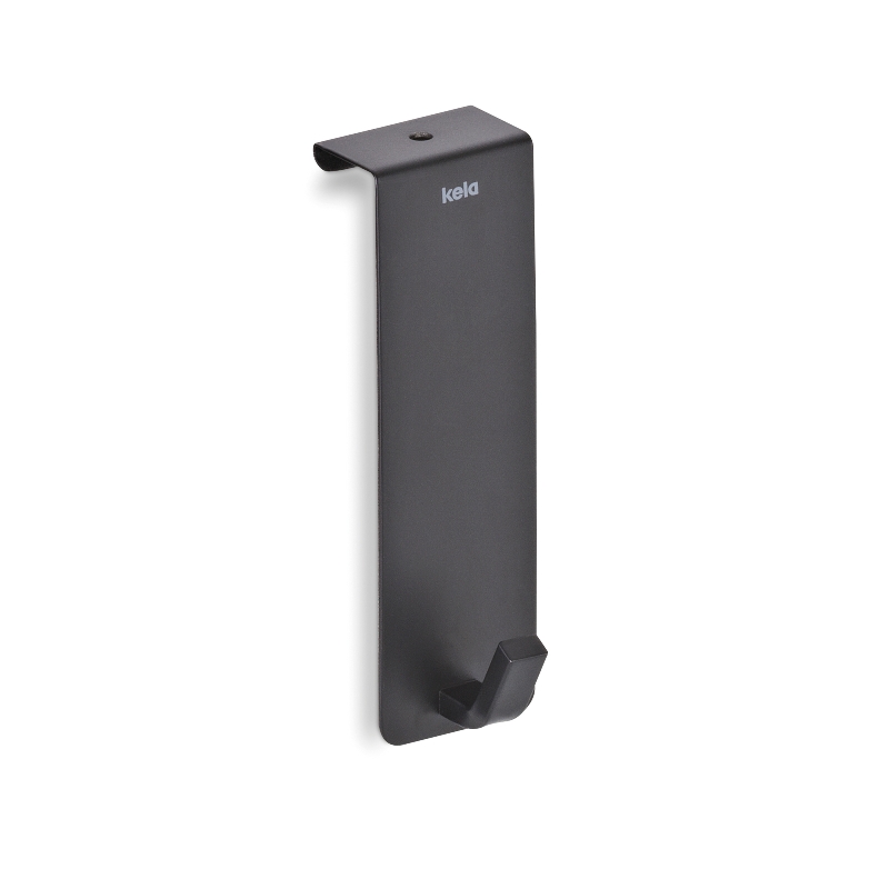 Kela Türgarderobe Einzelhaken Colgar Metall schwarz 2er Set 13,0x4,0x2,5cm