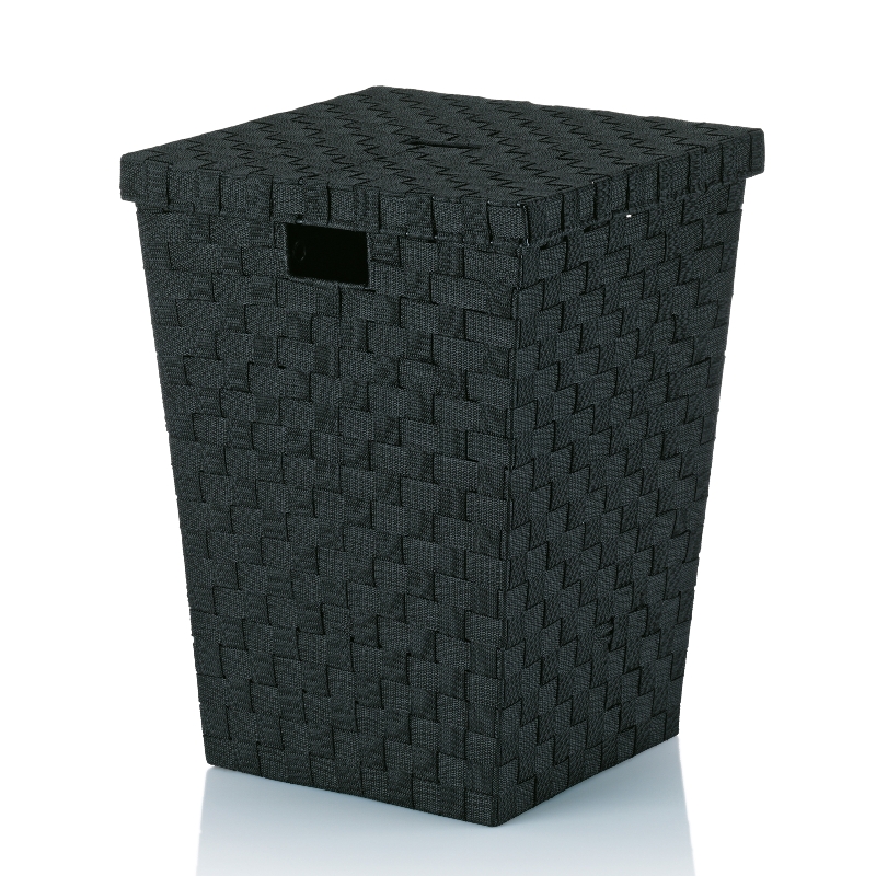 Kela Wäschebox Alvaro PP-Faserband schwarz 40x40x52cm