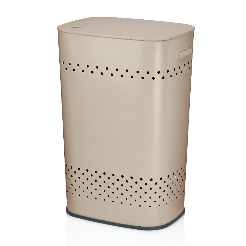 Kela Sitz-Wäschebox Malaga Metall beige 39,5x29,5x57,5cm